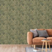 DUTCH WALLCOVERINGS DUTCH WALLCOVERINGS Behang Joelle groen en goudkleurig - thumbnail