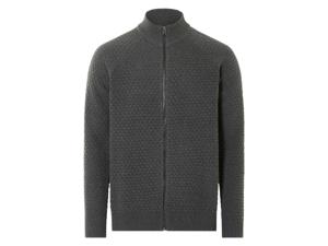 LIVERGY Gebreide heren trui (Donkergrijs, XL)