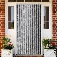 VidaXL Vliegengordijn 100x230 cm chenille grijs en zwart