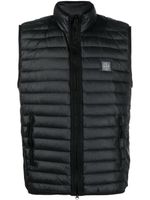 Stone Island gilet matelassé à patch Compass - Noir