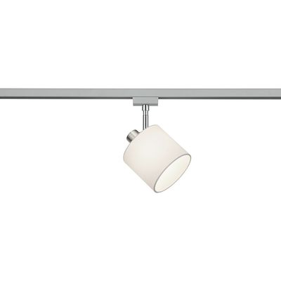 LED Railverlichting - Track Spot - Trion Dual Torry - 2 Fase - E14 Fitting - Rond - Mat Wit - Textiel
