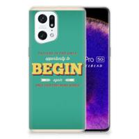 OPPO Find X5 Pro | Siliconen hoesje | met naam Quote Begin
