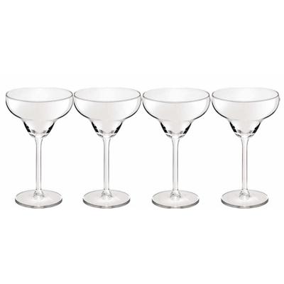 Cocktailglazen - 4x - transparant - 300 ml - Margarita - glas- glazen