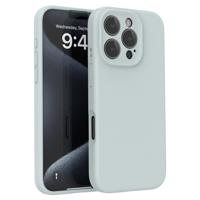 Lunso iPhone 16 Pro hoesje - Flexibel siliconen Backcover - Mint Blauw