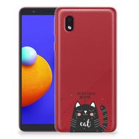 Samsung Galaxy A01 Core Telefoonhoesje met Naam Cat Good Day