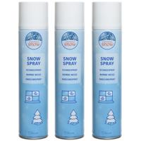 Sneeuwspray - 3x - wit - 300 ml - spuitsneeuw - kunstsneeuw - nepsneeuw - sneeuw decoratie