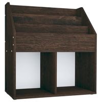 vidaXL Kindertijdschriftenrek 71x30x78,5 cm bewerkt hout gerookt eiken