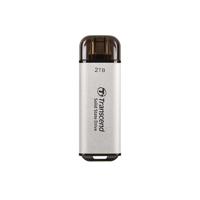 Transcend ts1tesd300s esd300s external ssd, 1 tb, usb type-c, 10 gbps, 1050/ 950 mb/s, silver