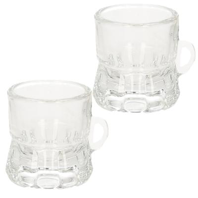 Shotglas - 120x - vorm bierpul glaasje/glas - met handvat - 2cl - Oktoberfest