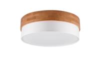 Trio Ø 50cm plafondlamp Seasons hout met wit 611500301