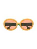 The Animals Observatory lunettes de soleil rondes à logo imprimé - Jaune