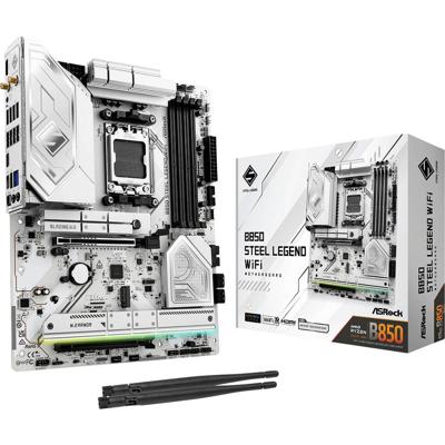 ASRock B850 Steel Legend Moederbord Socket AMD AM5 Vormfactor ATX Moederbord chipset AMD® B850