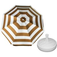 Parasol - goud - D140 cm - incl. draagtas - parasolvoet - 42 cm - thumbnail