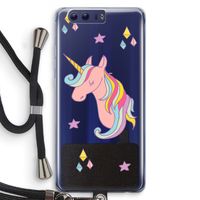 Roze eenhoorn: Honor 9 Transparant Hoesje met koord