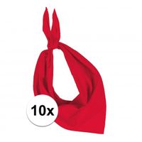 10 stuks rood hals zakdoeken Bandana style   -
