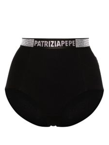 Patrizia Pepe culotte à ornements en cristal - Noir