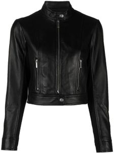 Michael Michael Kors veste de moto crop - Noir