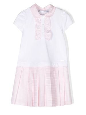 Patachou robe plissée à volants - Blanc