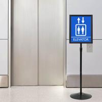 VidaXL Pedestal posterstand zilver a3 pvc en staal