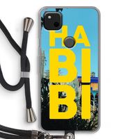 Habibi Majorelle : Pixel 4a Transparant Hoesje met koord