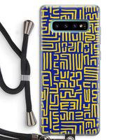 Majorelle Blue Print: Samsung Galaxy S10 Plus Transparant Hoesje met koord