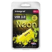 Integral INFD64GBNEONYL3.0 USB flash drive 64 GB USB Type-A 3.2 Gen 1 (3.1 Gen 1) Geel
