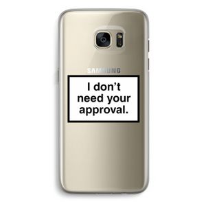 Don't need approval: Samsung Galaxy S7 Edge Transparant Hoesje