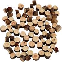 Creativ Company Houtmix, d 7-10 mm, dikte 4-5 mm, 230 gr/ 1 doos