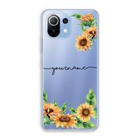 Zonnebloemen: Xiaomi Mi 11 Lite Transparant Hoesje