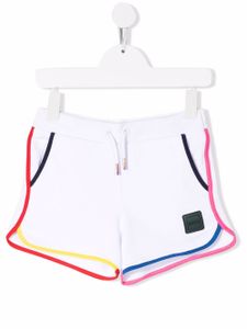 BOSS Kidswear short à rayures multicolores - Blanc