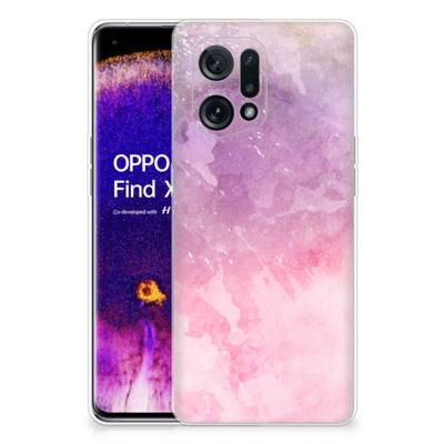 Smartphone hoesje OPPO Find X5 Pink Purple Paint