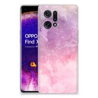 Smartphone hoesje OPPO Find X5 Pink Purple Paint