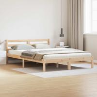 Bedframe met hoofdeinde Bruin 210 x 160 cm Massief grenenhout