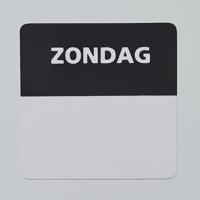 Etiket zondag wit/zwart 25x25mm 500 st
