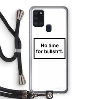 No time: Samsung Galaxy A21s Transparant Hoesje met koord