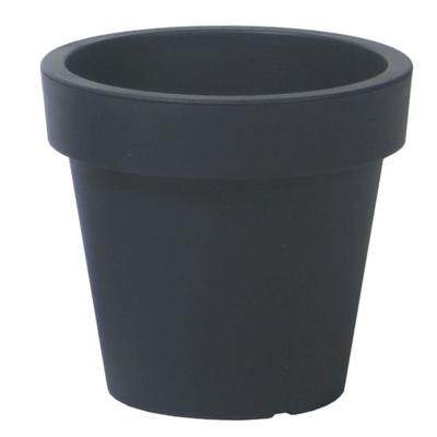 Prosperplast Bloempot Basic - kunststof - antraciet - D16 x H15 cm - buiten/tuin