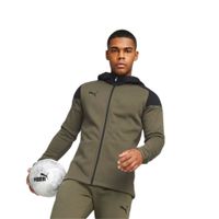 PUMA TeamCup Casual Vest Olijfgroen Zwart - thumbnail