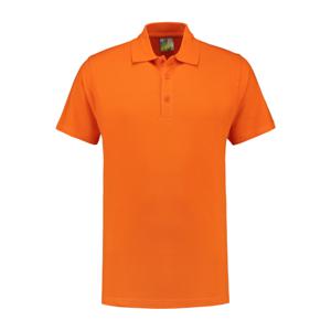 Heren basic poloshirt - oranje - korte mouw - katoen