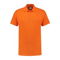 Heren basic poloshirt - oranje - korte mouw - katoen - thumbnail