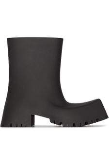 Balenciaga bottines en caoutchouc Trooper à talon épais - Noir