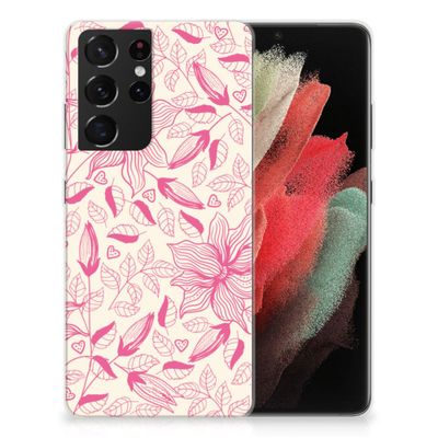 Samsung Galaxy S21 Ultra TPU Case Pink Flowers Samsung Galaxy S21 Ultra TPU Case Pink Flowers