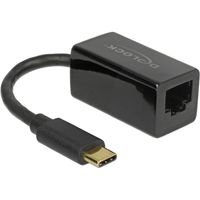 DeLOCK SuperSpeed USB-C (USB 3.1 Gen 1) male > Gigabit LAN 10/100/1000 Mbps compact adapter 0,135 meter - thumbnail