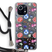 Bloemetjes: Xiaomi Mi 11 Transparant Hoesje met koord