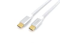 Equip 128356 USB-kabel 1 m USB 3.2 Gen 2 (3.1 Gen 2) USB C Zilver, Wit - thumbnail