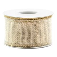 Jute cadeaulint / decoratielint - 5 x 500 cm - op rol - Juten lint / touw - Cadeauverpakking