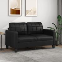 Tweezitsbank 140 cm kunstleer zwart - thumbnail