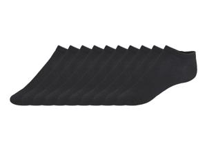 LIVERGY 10 paar sneakersokken (Zwart, 39-42)