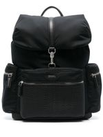Zegna sac à dos à empiècement tissé - Noir