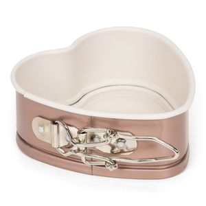 Hartvormige anti-aanbak springvorm/taartvorm rose goud 12 cm