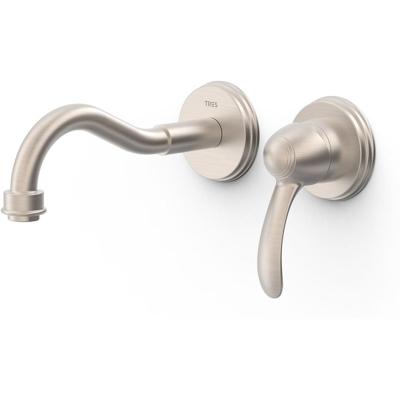 Wastafelkraan Tres Clasic | Inbouw | Mengkraan | Incl.Inbouwdeel | Vintage | RVS look